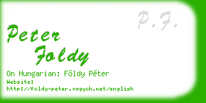peter foldy business card